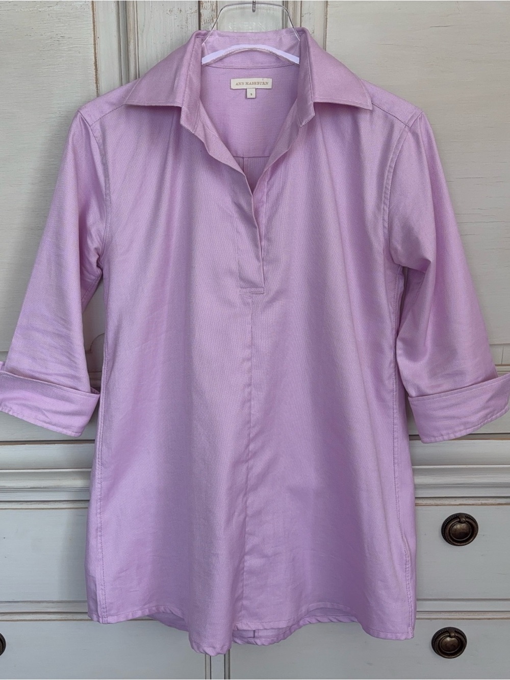 ANN MASHBURN Lilac Popover Blouse